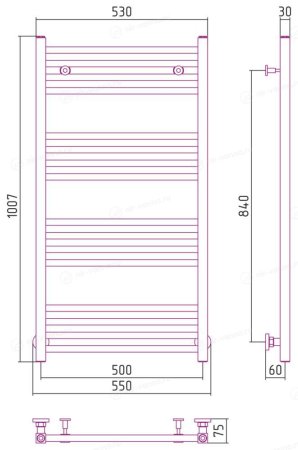 Полотенцесушитель водяной Сунержа Модус 100х50 