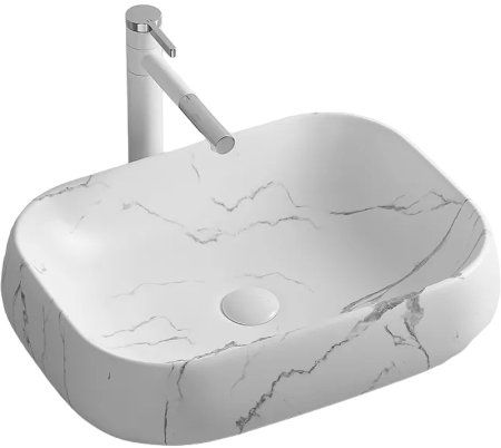 Раковина-чаша Ceruttispa 57 CR0086 MMW2 СТ9548 Белый матовый мрамор 