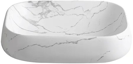 Раковина-чаша Ceruttispa 57 CR0086 MMW2 СТ9548 Белый матовый мрамор 