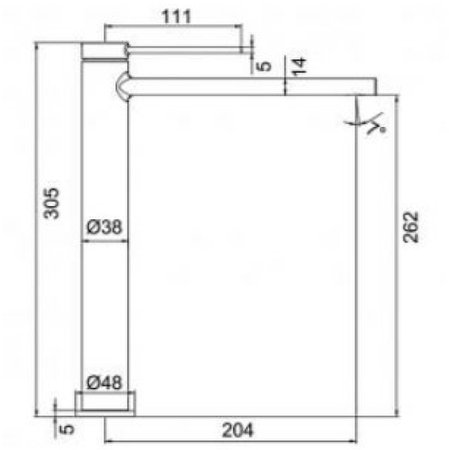 Смеситель для раковины Frap H67-6 F1067-2 Хром 