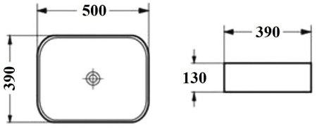 Раковина-чаша Bond 50 S54-500 Белая глянцевая 