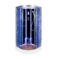 Душевая кабина Deto BМ1510 LED BLACK Душевая кабина Deto BМ1510 LED BLACK