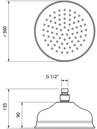 Верхний душ Migliore Roma 29830 Золото 