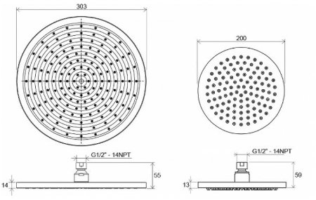 Верхний душ Ravak 980.00 X07P111 Хром 
