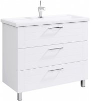 Тумба под раковину Aqwella Манчестер 100 MAN01103 Белый глянец