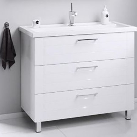 Тумба под раковину Aqwella Манчестер 100 MAN01103 Белый глянец 