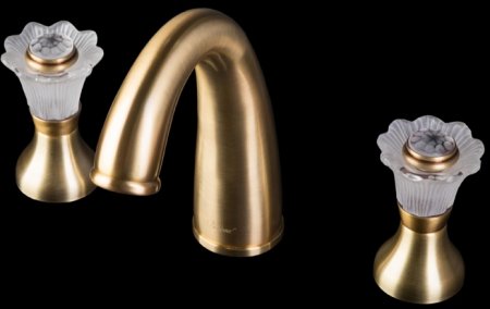 Смеситель для раковины Boheme Camelia 317 Бронза 