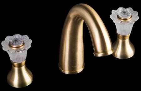 Смеситель для раковины Boheme Camelia 317 Бронза 