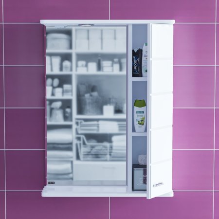 Зеркало-шкаф Санта Омега 60 правый свет 