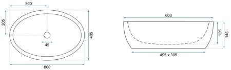 Раковина 60х40,5 см Rea Meryl REA-U8811 