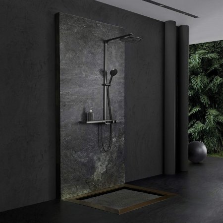 Душевая система Black&White Universe U7655GM 7655GM с термостатом Gun Metal 
