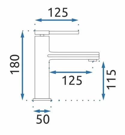 Смеситель для раковины без донного клапана Rea Oval REA-B6515 