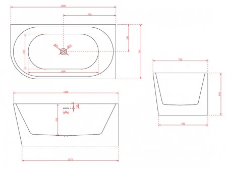 Акриловая ванна ABBER AB9257-1.5 R белая 