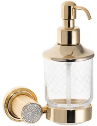 Дозатор для жидкого мыла Boheme Royal Cristal 10932-G-B Золото 