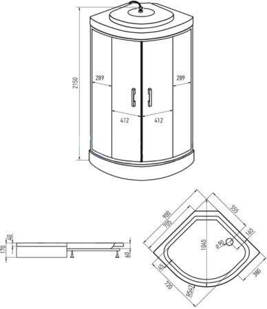 Душевая кабина Erlit Comfort ER3510P-C3-RUS 