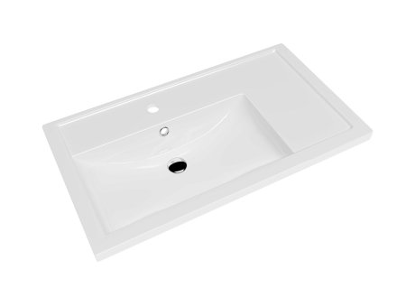 Тумба с раковиной Onika Тимбер 80.10 белый матовый/дуб сонома 