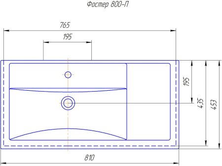 Тумба с раковиной Onika Тимбер 80.10 белый матовый/дуб сонома 