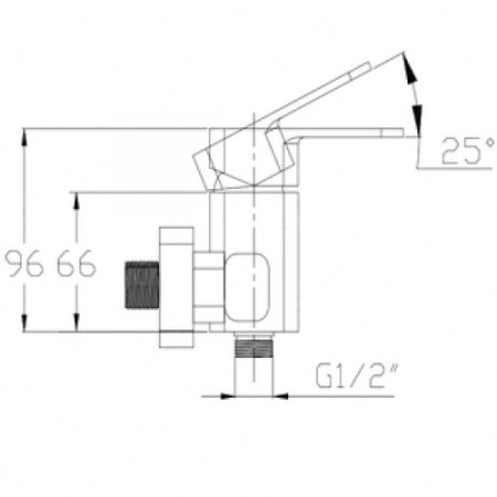 Смеситель для душа Kaiser Sharp 64077 Хром 