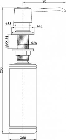 Дозатор Paulmark Sauber D001-308 черный 