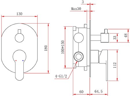 Душевая система Berges Ventas 3R 073007 Хром сильвер 
