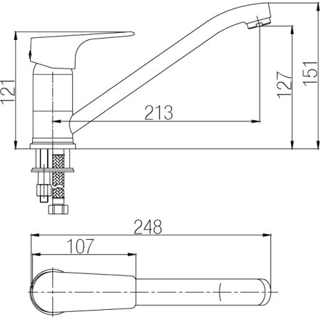 Смеситель для кухонной мойки Paulmark Potsdam Po211427 