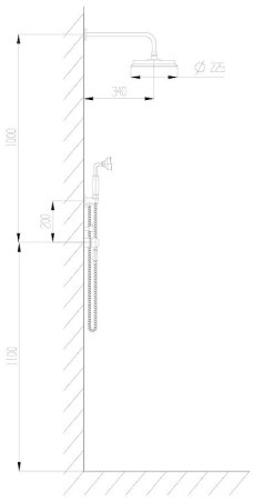 Душевая система Boch Mann Marbella Top BM8731 Черная матовая 