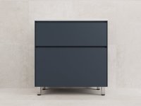 Тумба напольная "ЛИМА 80" эмаль, под раковину LINE 80, 2 ящ., PLUS, графит