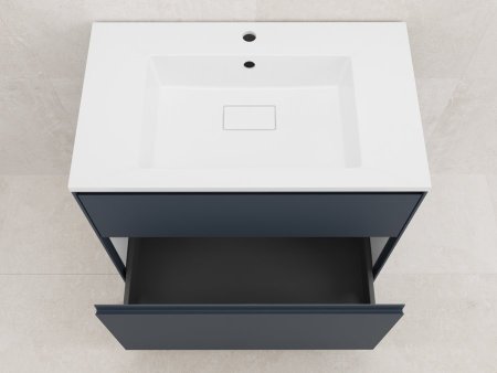 Тумба напольная "ЛИМА 80" эмаль, под раковину LINE 80, 2 ящ., PLUS, графит 