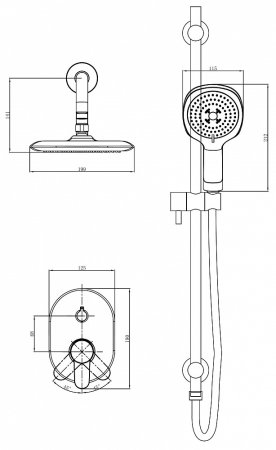Душевой комплект D&K Rhein Marx DA1395701 