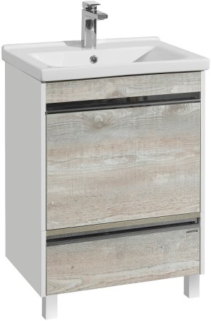 Тумба под раковину Aquaton Капри 60 1A230101KPDA0 подвесная Бетон пайн Белая 