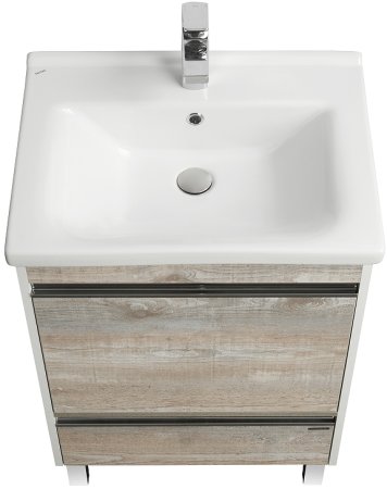 Тумба под раковину Aquaton Капри 60 1A230101KPDA0 подвесная Бетон пайн Белая 
