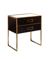 Тумба Armadi Art Monaco 80 см h74 см черная глянец + золото под раковину чашу 867-080-BG