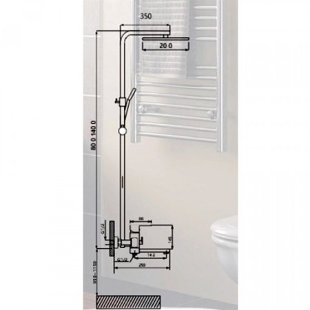 Душевая система ViEiR V113562 Хром 