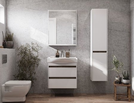 Зеркальный шкаф Aquaton Нортон 65 1A249102NT010 Белый глянец 