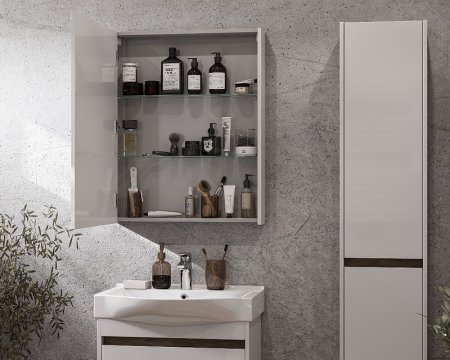 Зеркальный шкаф Aquaton Нортон 65 1A249102NT010 Белый глянец 