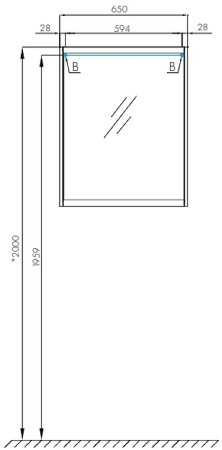 Зеркальный шкаф Aquaton Нортон 65 1A249102NT010 Белый глянец 