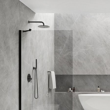 Душевой комплект Omnires Y SYSY18 С ВНУТРЕННЕЙ ЧАСТЬЮ, черный 