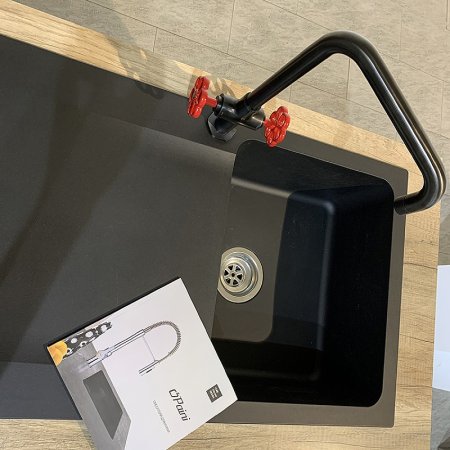 Смеситель для кухни Paini Garage 72PZ490RB599BREPT Черный матовый 