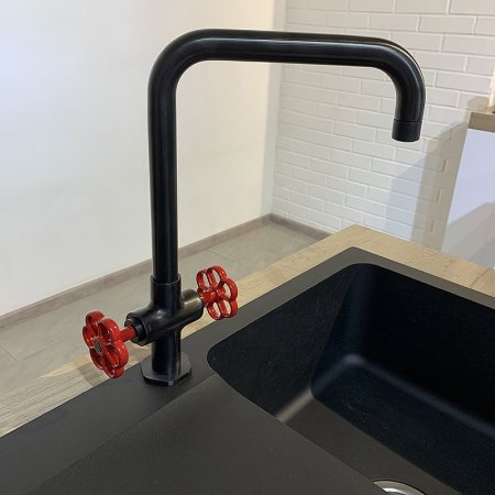 Смеситель для кухни Paini Garage 72PZ490RB599BREPT Черный матовый 