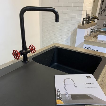 Смеситель для кухни Paini Garage 72PZ490RB599BREPT Черный матовый 