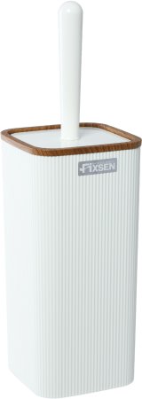 Ершик FIXSEN WHITE WOOD FX-402-5, белый/коричневый 