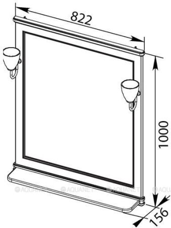 Зеркало Aquanet Валенса 80 белый 