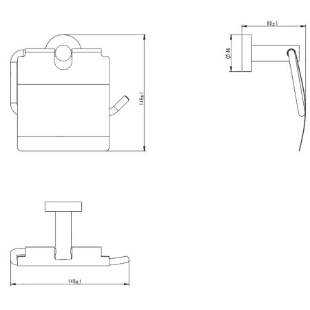 Держатель туалетной бумаги Melana MLN-866007 Сатин Хром 
