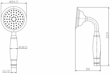 Ручной душ ESKO SSP950Br Бронза Сатин 