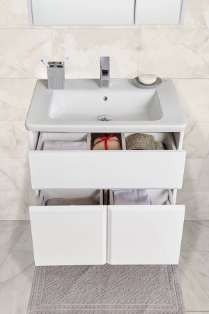 Тумба под раковину Roca Up 80 ZRU9303012 подвесная Белый глянец 