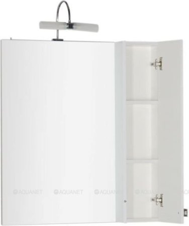 Зеркало-шкаф Aquanet Честер 75 белый/серебро 