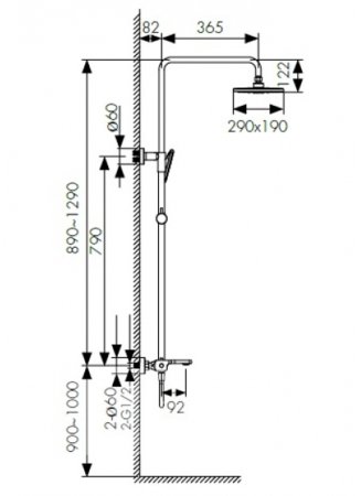 Душевая система Kaiser Elite 01182 с термостатом Хром 