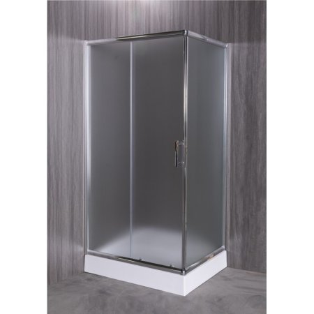 Душевой уголок Esbano ESD-8022 с поддоном 100x80 см, профиль хром, стекло рифленое 