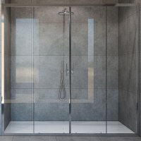 Душевая дверь Vincea Garda 180 VDS-1G2180CL профиль Хром стекло прозрачное