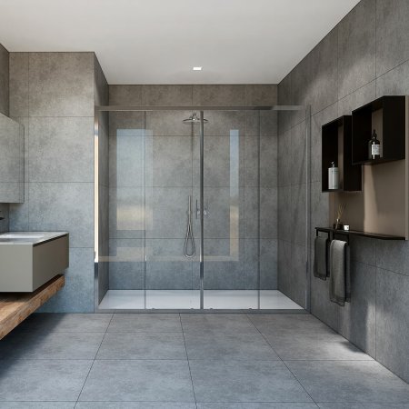 Душевая дверь Vincea Garda 180 VDS-1G2180CL профиль Хром стекло прозрачное 